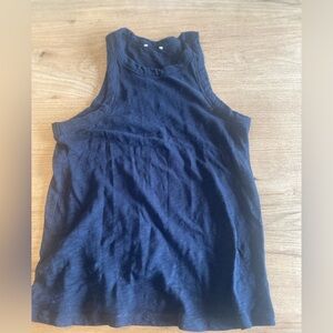 Sundance Sleeveless Tank Top Black Ribbed Cotton Women’s Medium Preloved